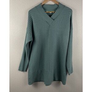 Soft Surroundings Size XL Boheme Sweater V Neck Long Sleeve Ribbed Texture